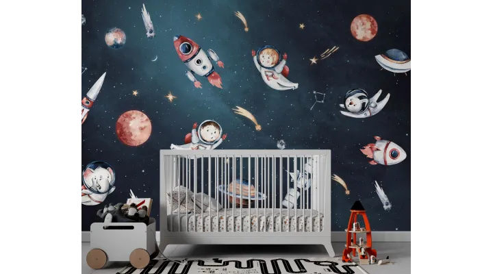 Galactic Dreams – Space Wallpaper for Kids | Art Vision Decor