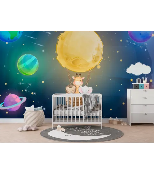 Moonlight Magic – Space Wallpaper for Kids’ Bedrooms