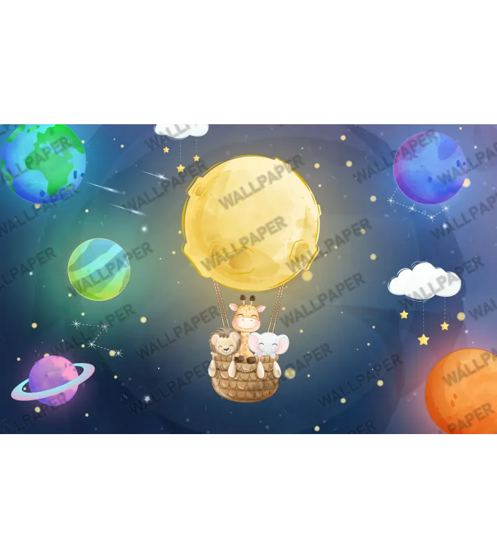 Moonlight Magic – Space Wallpaper for Kids’ Bedrooms