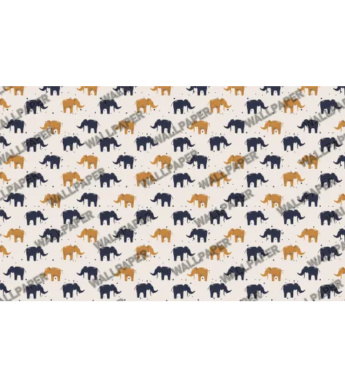 Playful Elephants – Adorable Safari Animal Wallpaper for Kids | Art Vision Decor