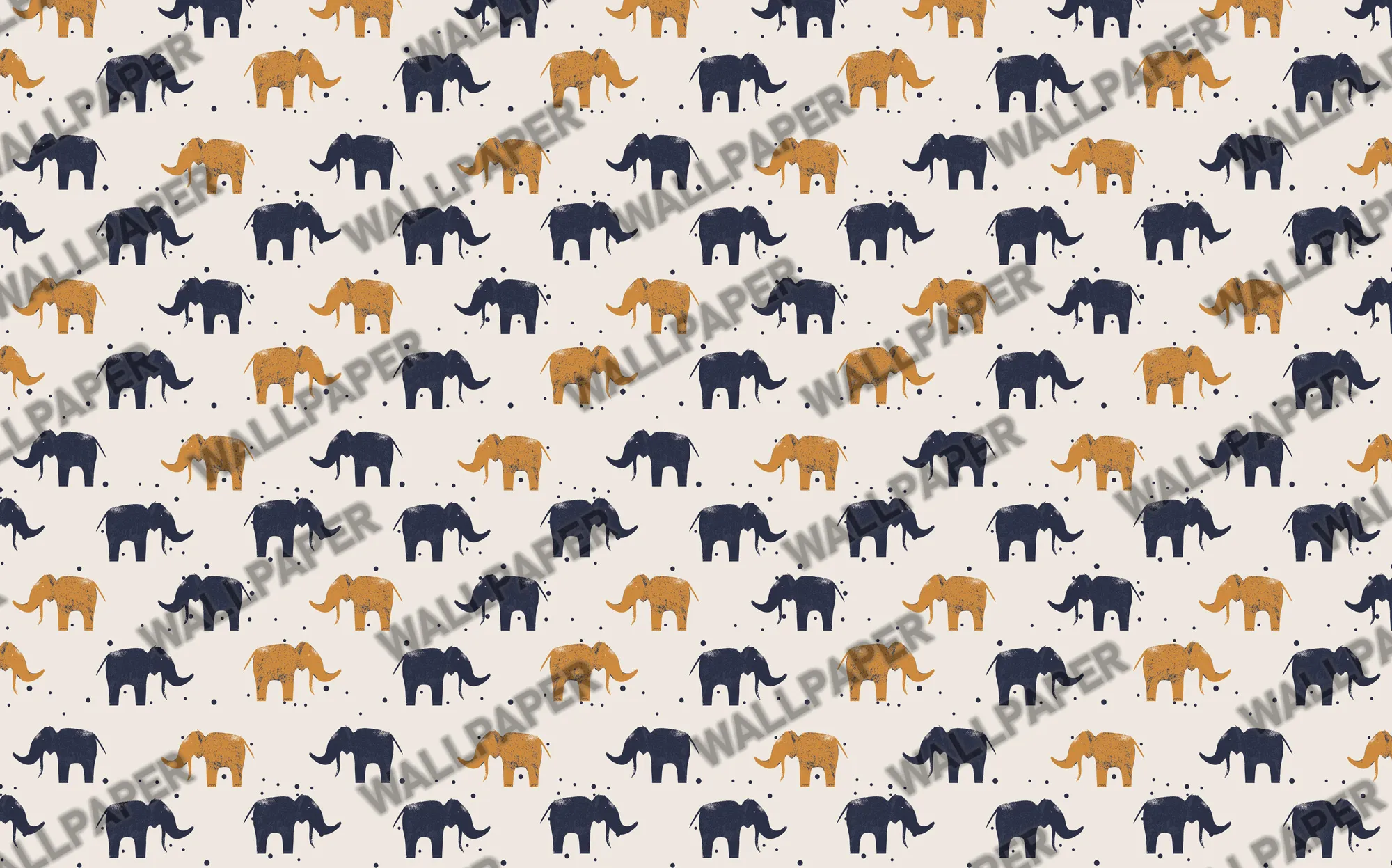 Playful Elephants – Adorable Safari Animal Wallpaper for Kids | Art Vision Decor