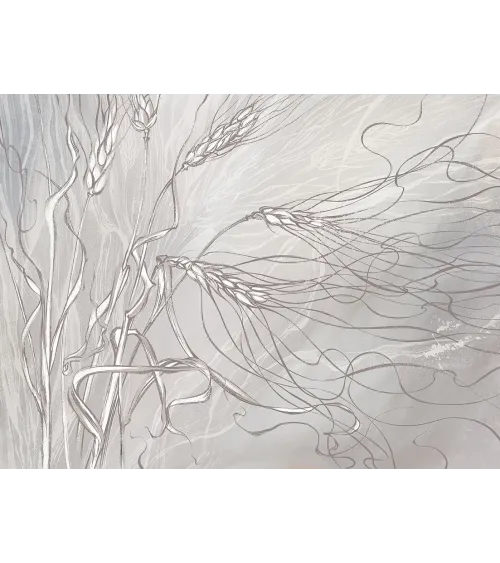 Golden Flow – Elegant Wallpaper with Grain-Inspired Graphics | ART VISION DECOR