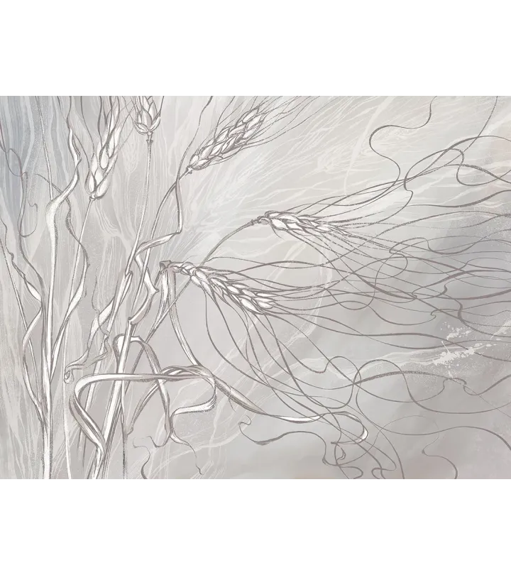 Golden Flow – Elegant Wallpaper with Grain-Inspired Graphics | ART VISION DECOR