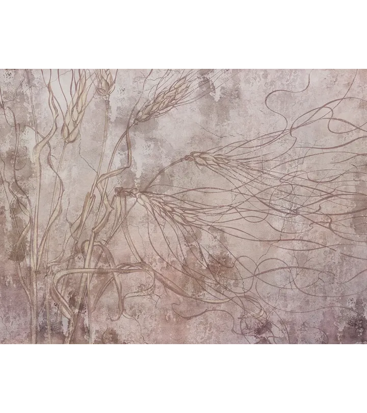 Golden Flow – Elegant Wallpaper with Grain-Inspired Graphics | ART VISION DECOR