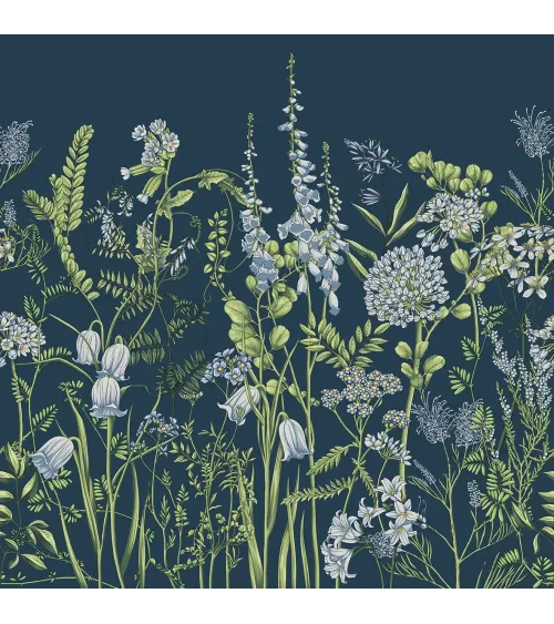 Wild Meadow – Wallpaper with Botanical Illustrations of Wildflowers | ART VISION DECOR