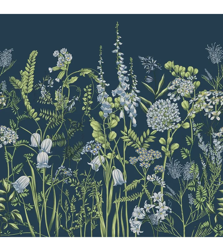 Wild Meadow – Wallpaper with Botanical Illustrations of Wildflowers | ART VISION DECOR