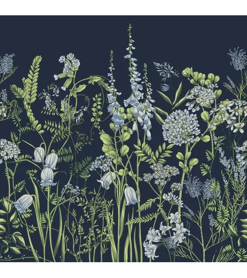 Wild Meadow – Wallpaper with Botanical Illustrations of Wildflowers | ART VISION DECOR