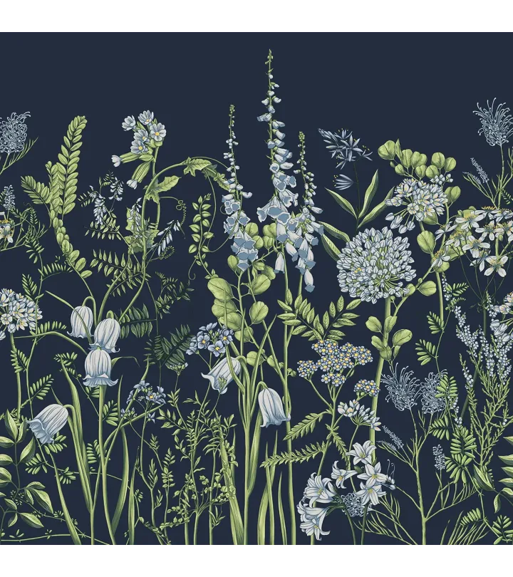 Wild Meadow – Wallpaper with Botanical Illustrations of Wildflowers | ART VISION DECOR