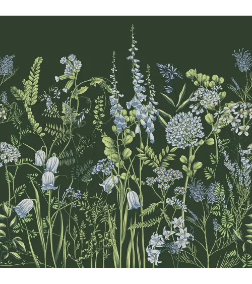 Wild Meadow – Wallpaper with Botanical Illustrations of Wildflowers | ART VISION DECOR