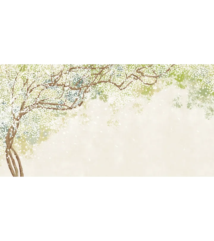 Blossom Drift – Spring Blossom Mural Wallpaper with Falling Petals