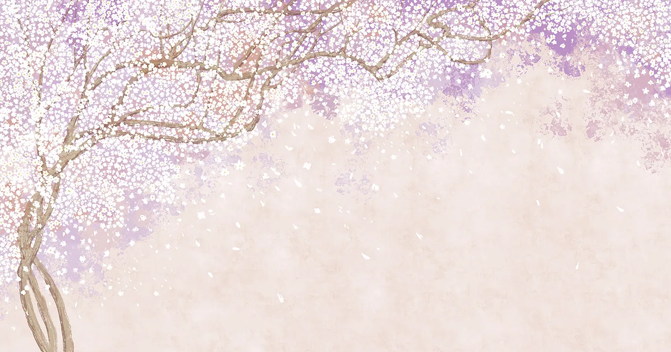 Blossom Drift – Spring Blossom Mural Wallpaper with Falling Petals