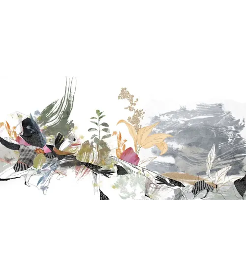 Bosco Verticale Abstract Botanical Wallpaper – Artistic Custom Mural | Art Vision Decor
