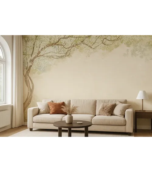 Blossom Drift – Spring Blossom Mural Wallpaper with Falling Petals