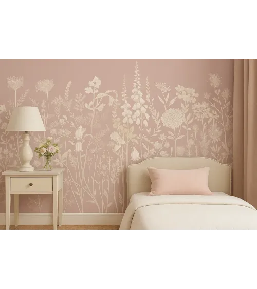 Wild Meadow 2 – Wallpaper with Botanical Illustrations of Wildflowers | ART VISION DECOR