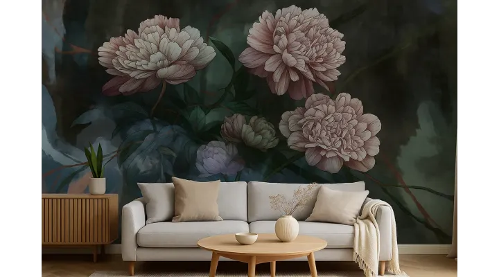 Peony Grace – Elegant Wallpaper with Bold Peony Flowers | ART VISION DECOR