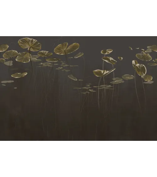 Silent Pond Botanical Mural Wallpaper – Tranquil Nature-Inspired Wall Art | Art Vision Decor