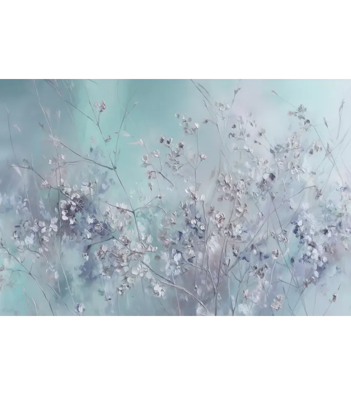 Lunaria – Pastel Dried Flower Wallpaper Mural | Art Vision Decor
