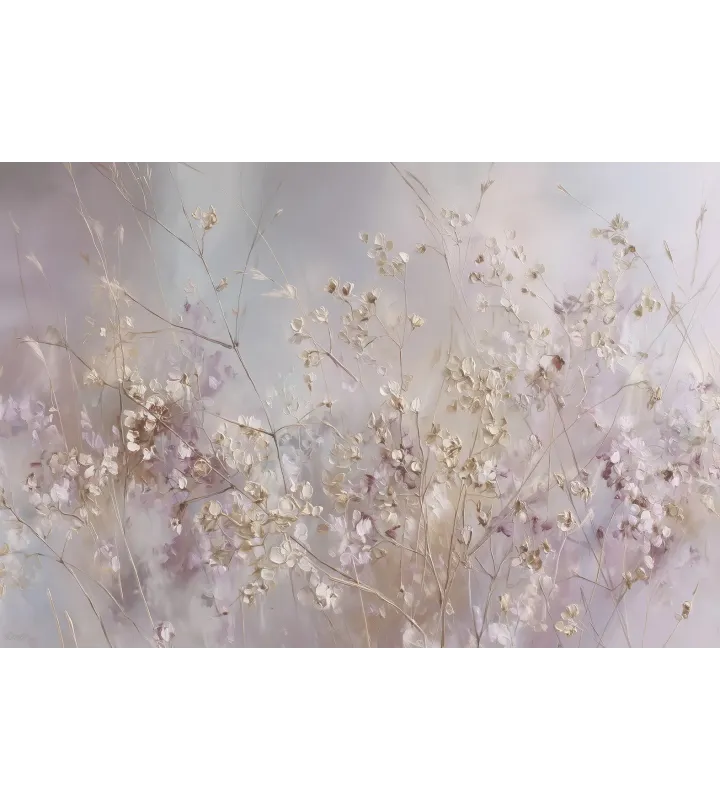 Lunaria – Pastel Dried Flower Wallpaper Mural | Art Vision Decor