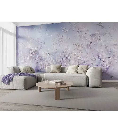 Lunaria – Pastel Dried Flower Wallpaper Mural | Art Vision Decor