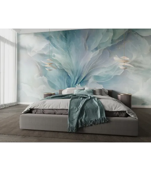 Ethereal Veil – Seamless Flowing Petal Wallpaper | Art Vision Decor