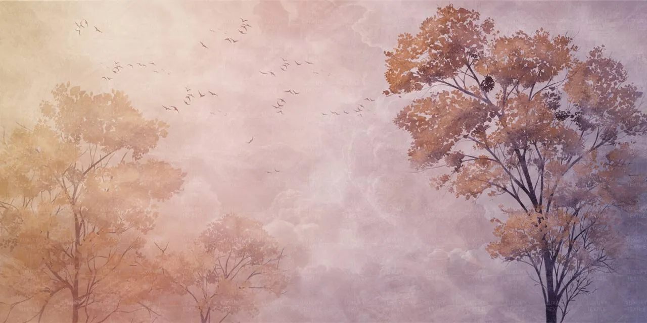 Ripensamento – Elegant Seamless Tree Landscape Wallpaper | Art Vision Decor