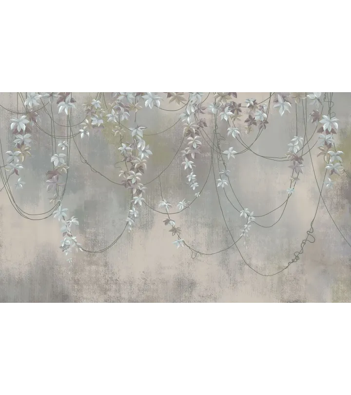 Vine Harmony — Nature-Inspired Wallpaper in Soft Shades | Art Vision Decor