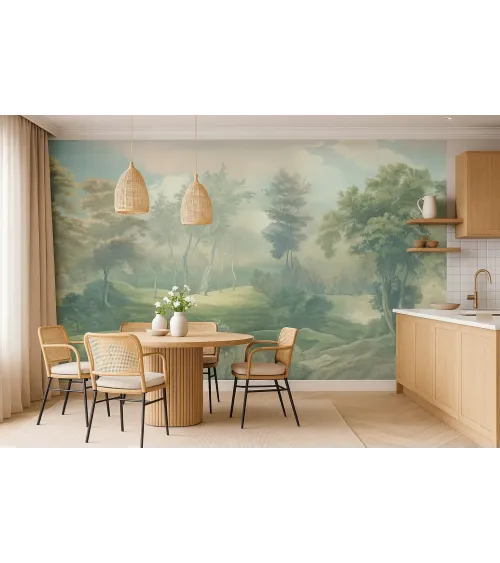 Mist Valley Daydream Seamless Wallpaper | Luxury Earth-Tone Wall Design by Art Vision Decor