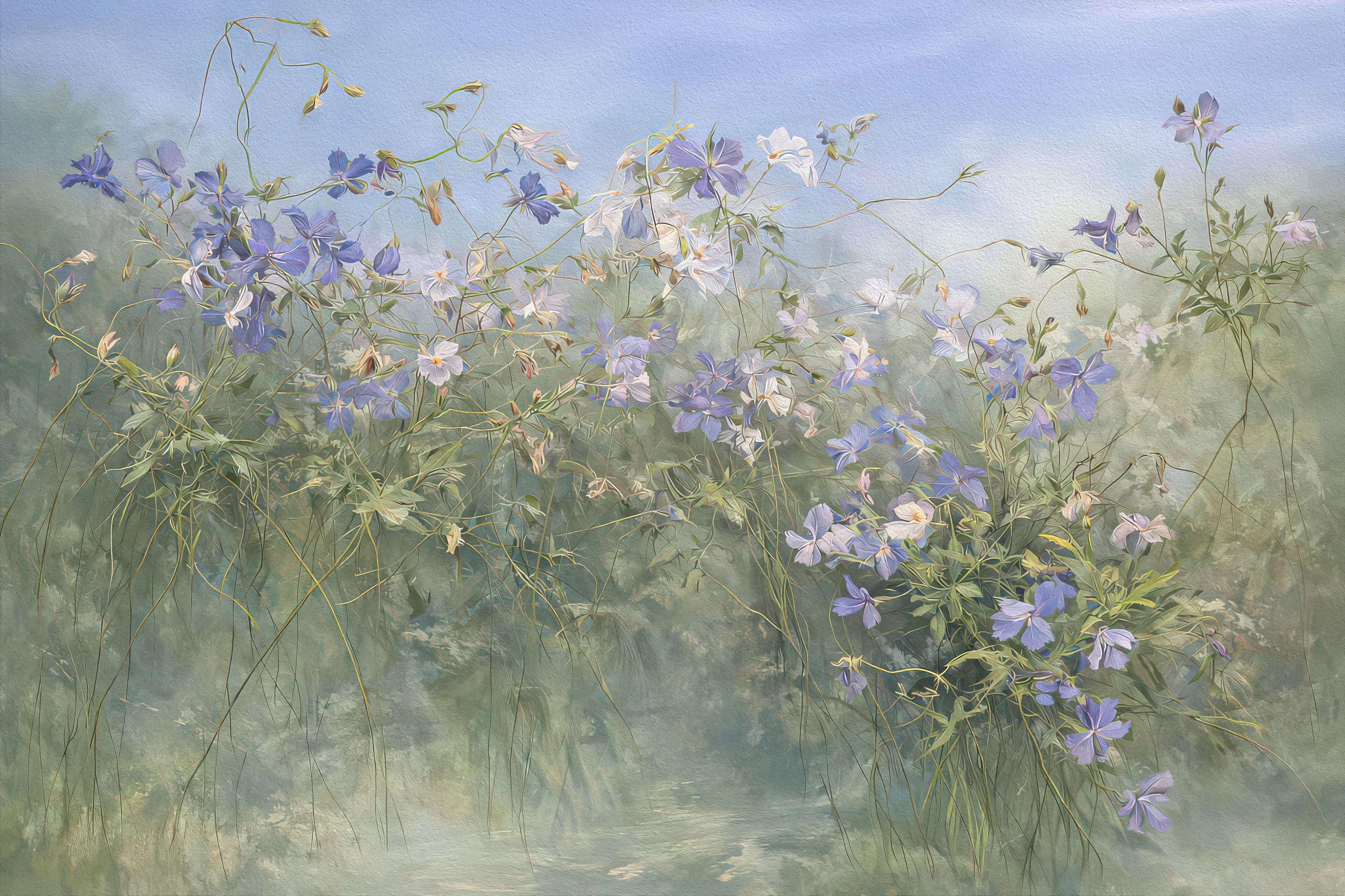Elaris Custom Floral Wallpaper | Luxury Seamless Wall Mural  | Art Vision Decor