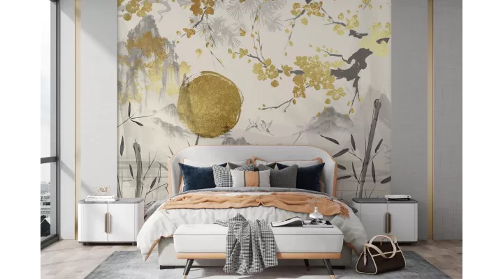 Wall Mural "Bamboo and Sakura" buy with delivery