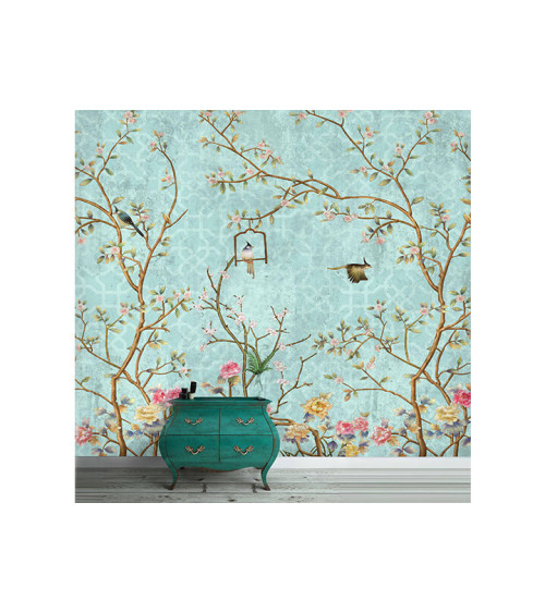 Wall Mural "Nightingales in the garden" buy with delivery