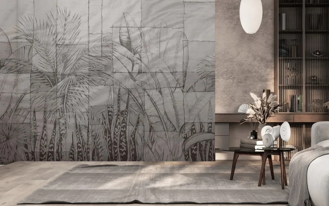 Walter Wallpaper - Tropical Neutral Design for Modern Interiors | Art Vision Decor