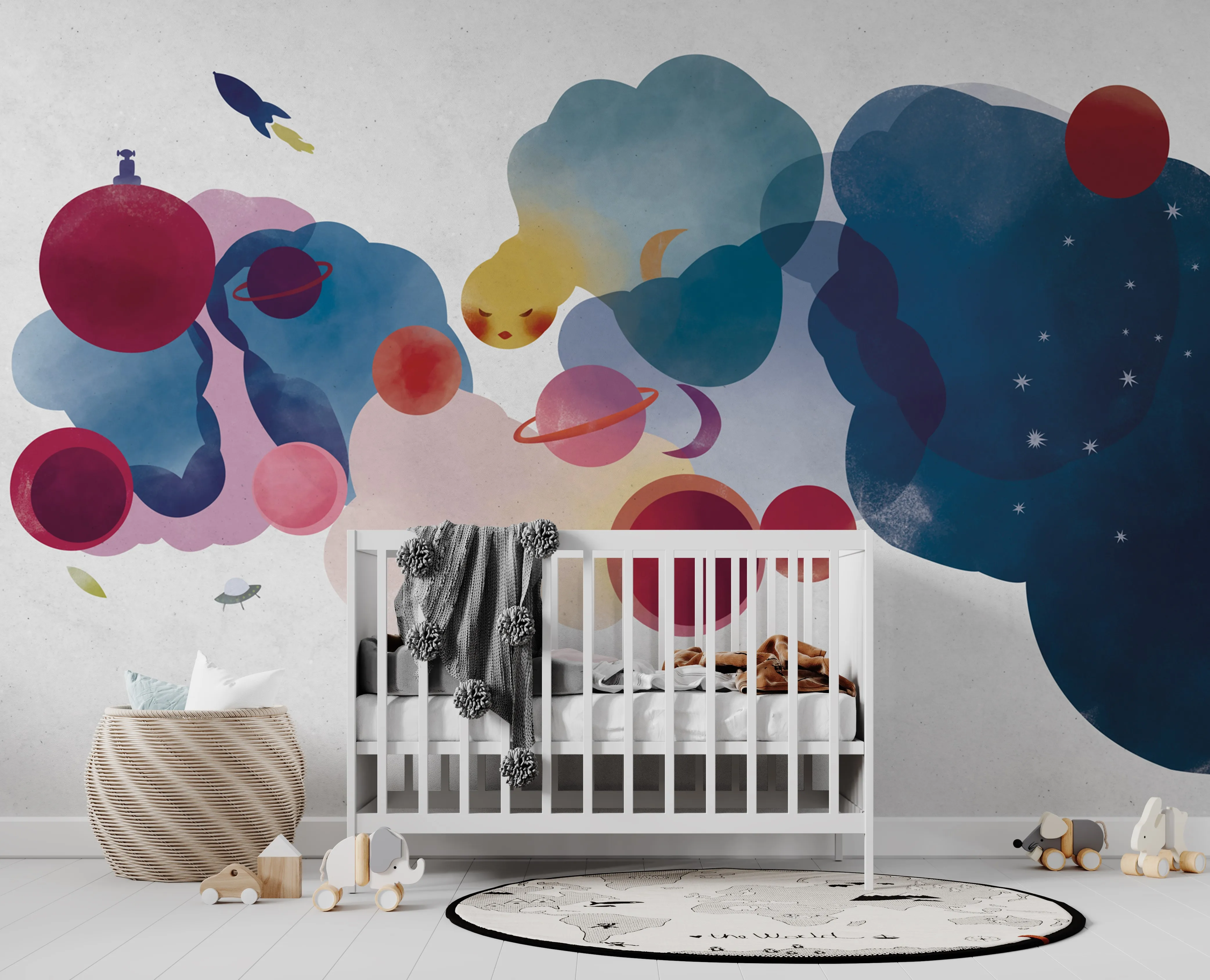 Celestial Journey – Cosmic Beauty Kids’ Wallpaper | Art Vision Decor