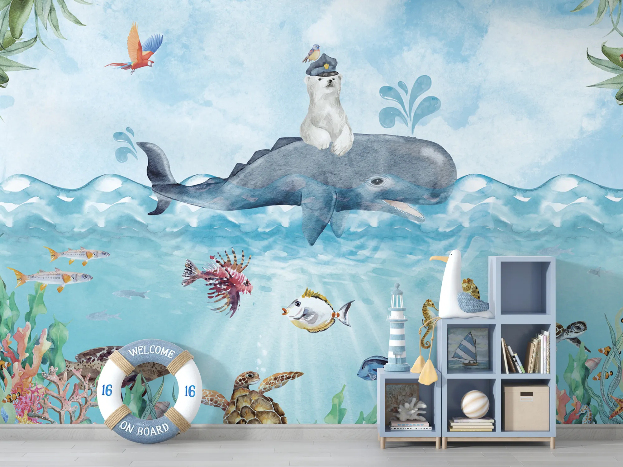 Arctic Pals – Cute Arctic Animal Wallpaper for Kids | Art Vision Decor
