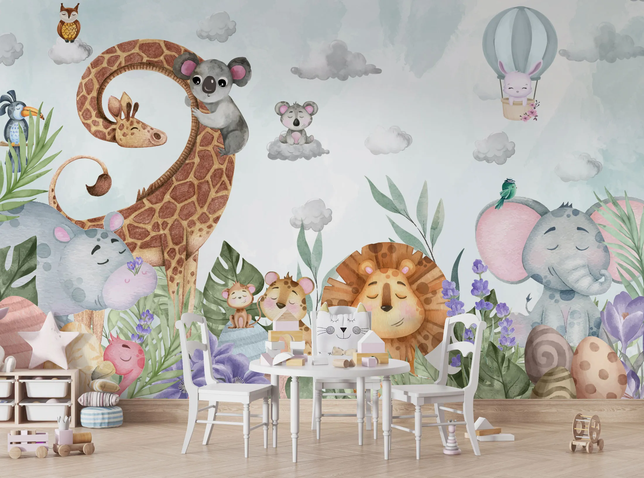 Wild Safari – Safari Animal Wallpaper for Kids | Art Vision Decor
