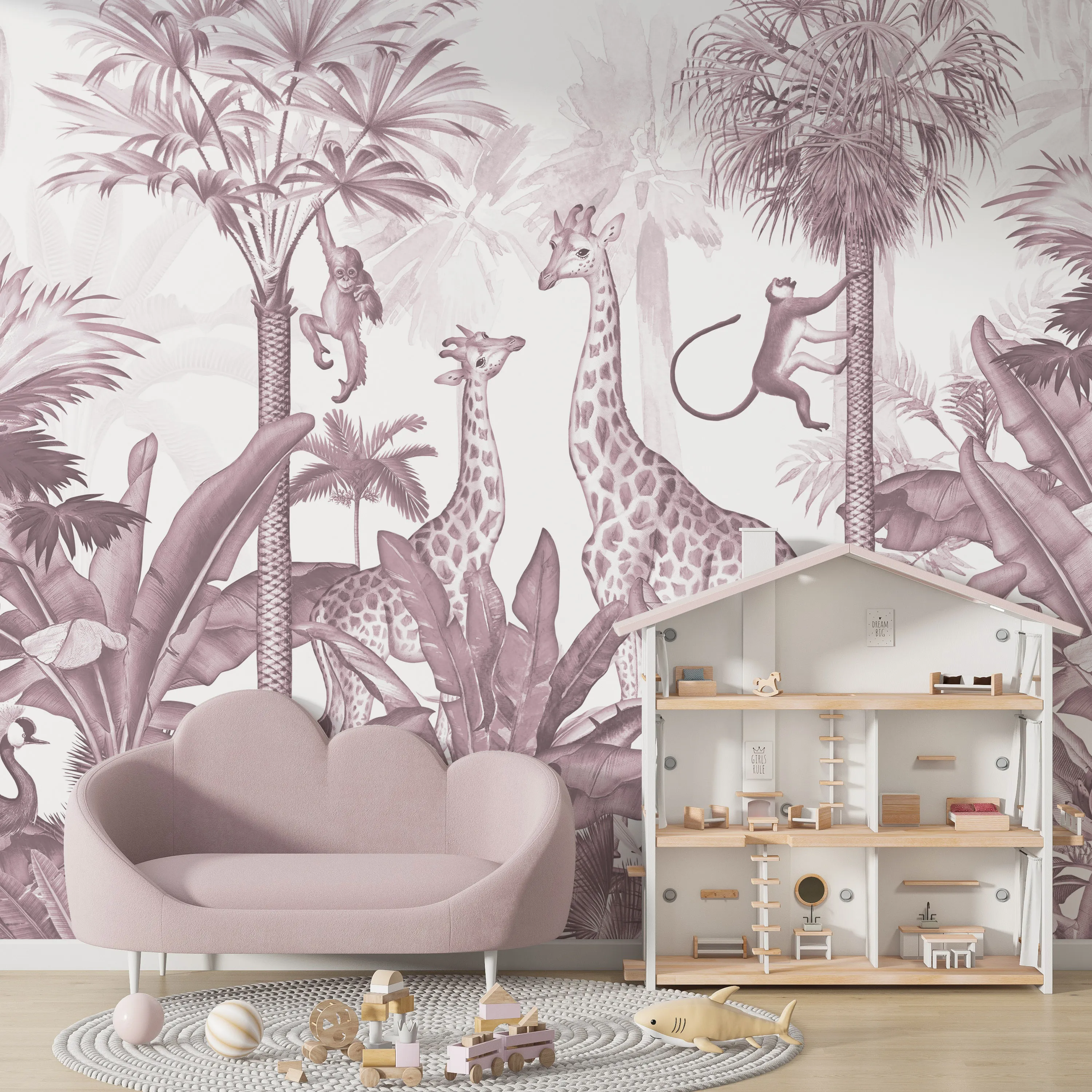 Little Safari Explorers – Cute Safari Animal Wallpaper | Art Vision Decor