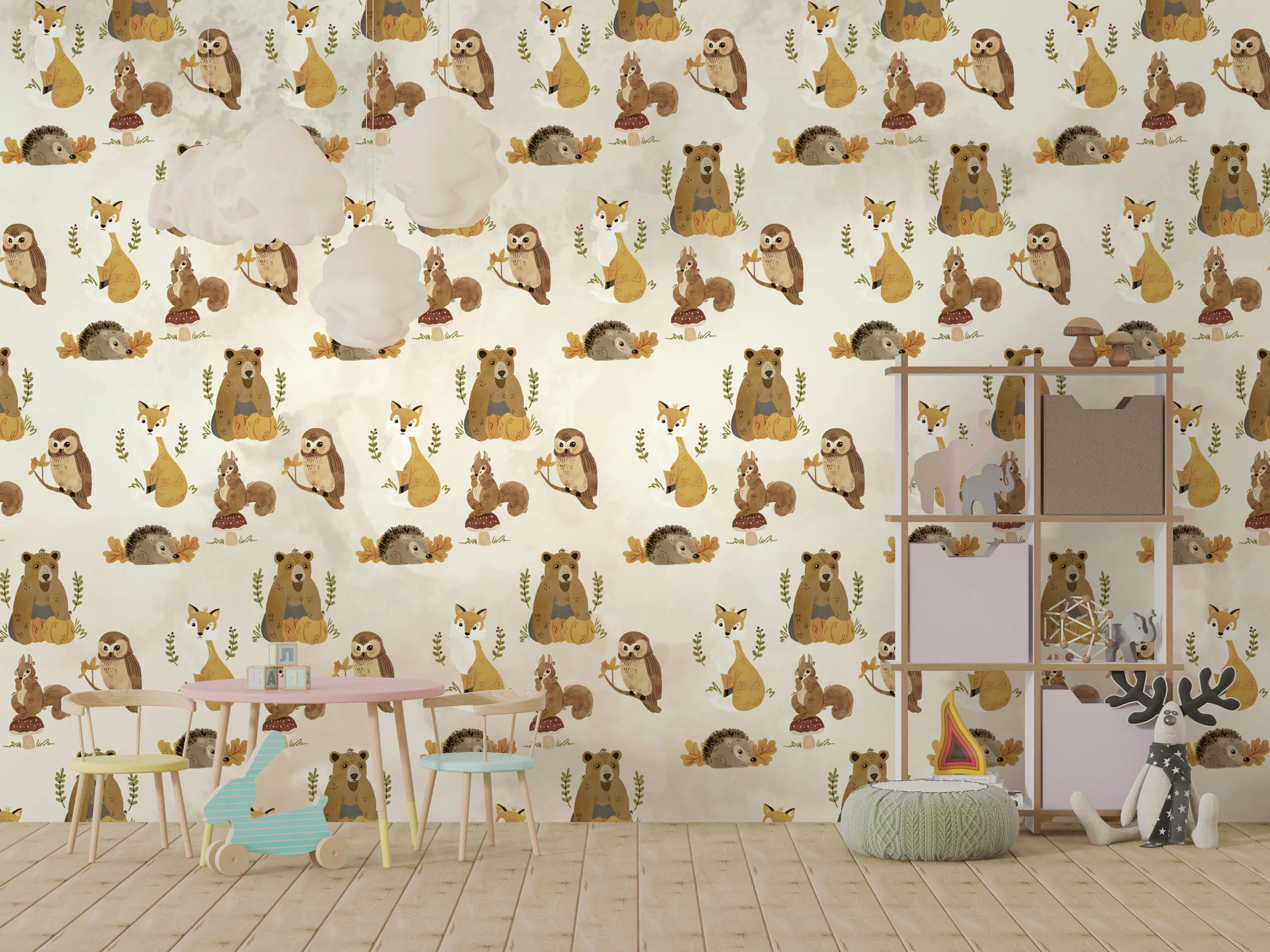 Enchanted Woodland Wallpaper - Whimsical Forest Animals