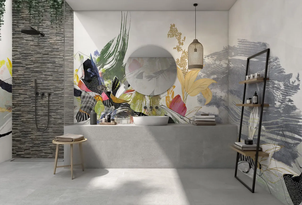 Bosco Verticale Abstract Botanical Wallpaper – Artistic Custom Mural | Art Vision Decor