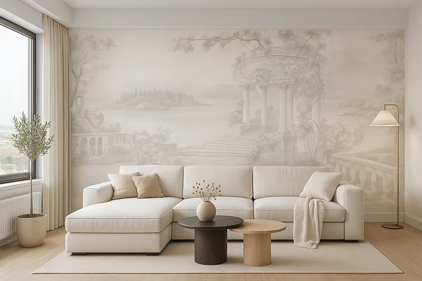 Timeless Passage Mural Wallpaper - Elegant Classical Wall Decor
