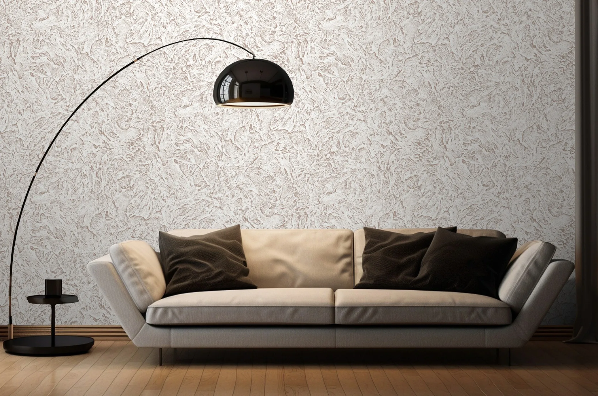 Vinyl Foam wallpaper on non-woven base Vinil ESFERO DHS-1596-05 Gold Sandy