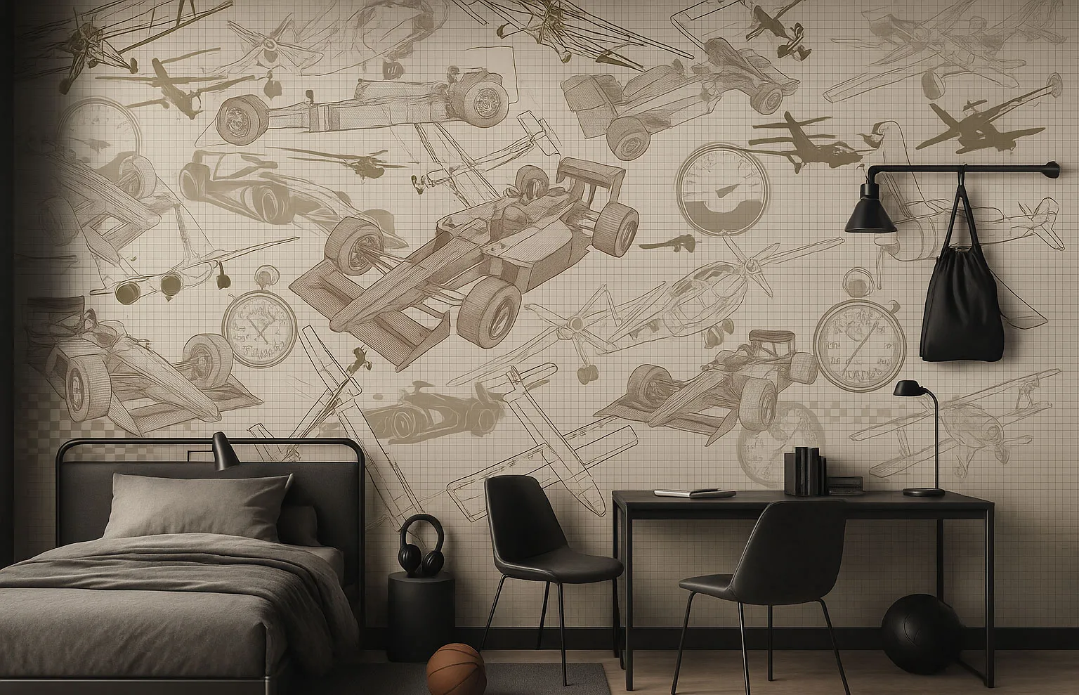 Speed & Flight Teen Wallpaper – Custom Seamless Wall Mural Canada