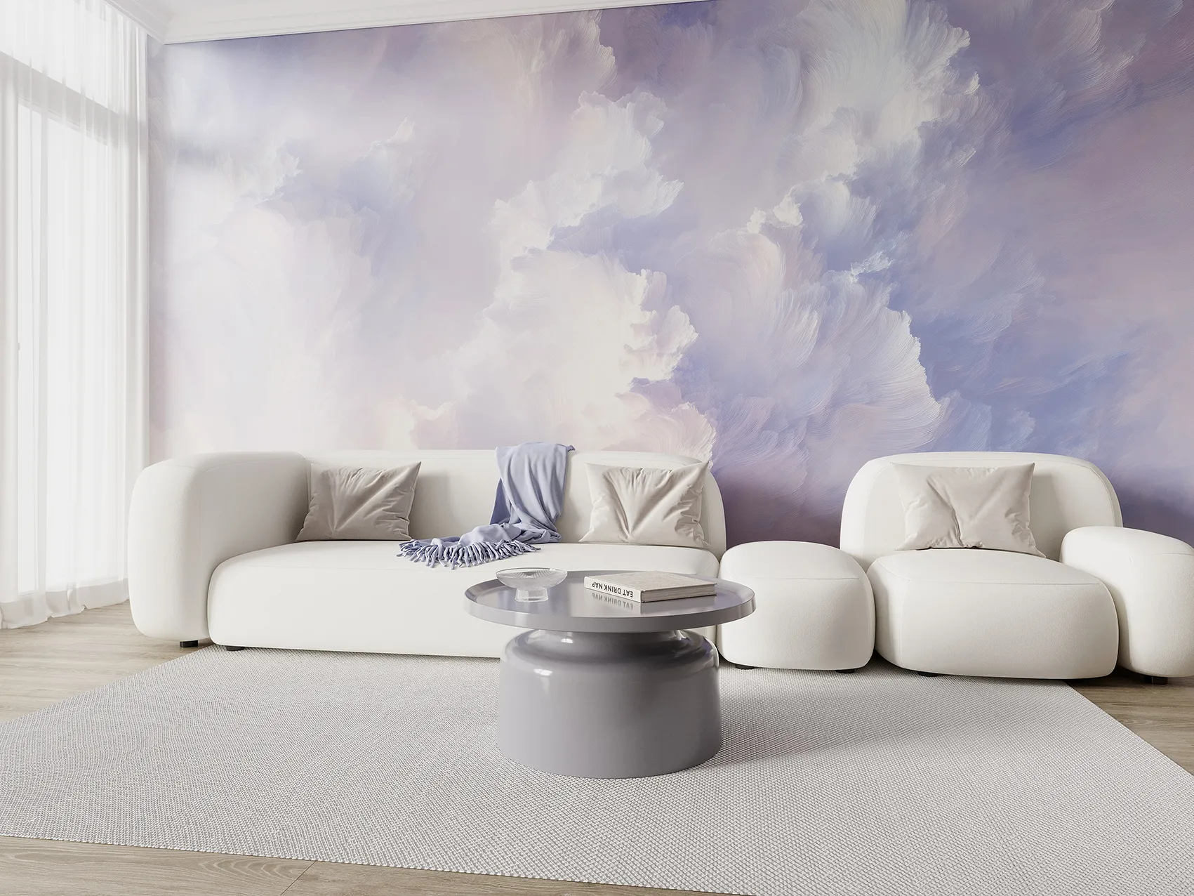 Silken Bloom – Elegant Seamless Wallpaper with Airy Floral Texture | Art Vision Decor