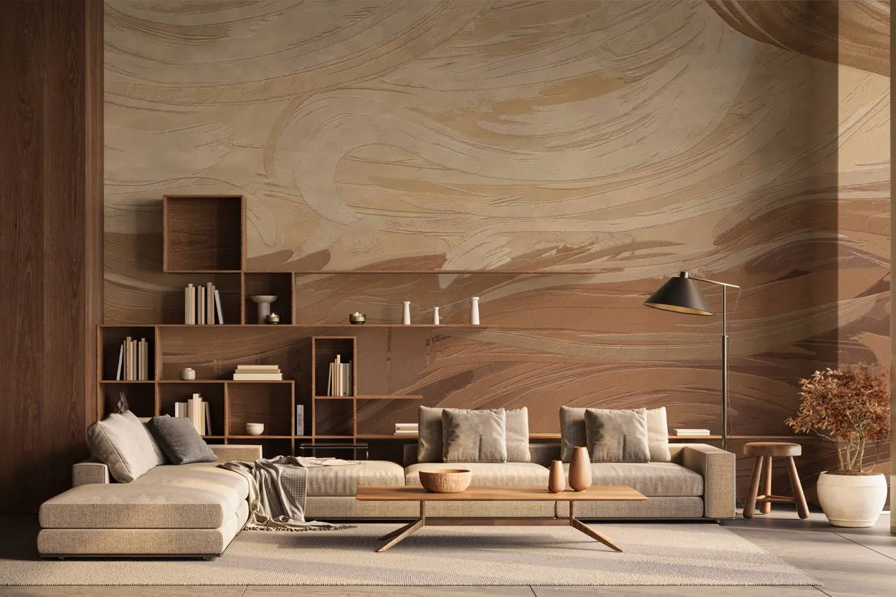 Santa Fe Seamless Wallpaper | Luxury Earth-Tone Wall Design by Art Vision Decor