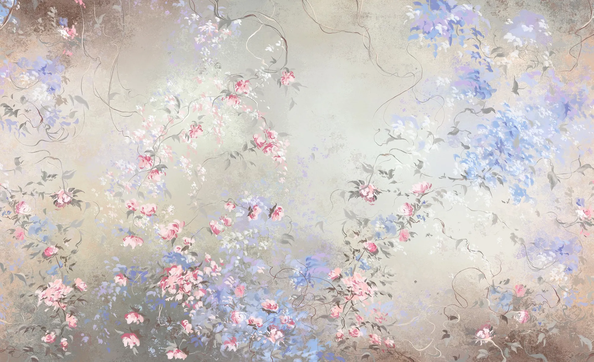 Pastel Petals – Elegant Floral Wallpaper in Soft Pastel Shades | Art Vision Decor