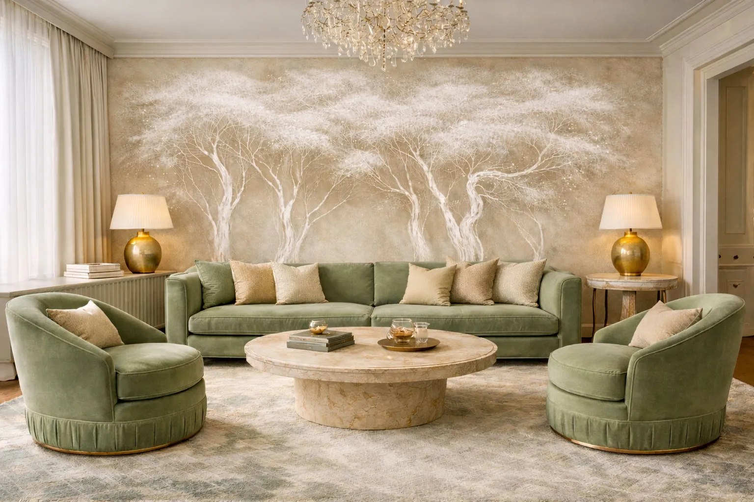 Vellora Luxury Wall Mural | Elegant Designer Wallpaper for Modern Interiors