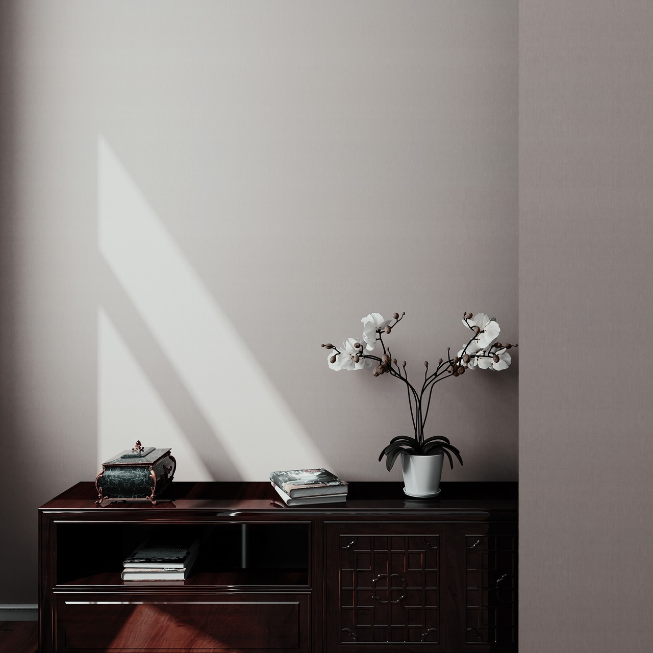 Hot Embossed wallpaper on Non-Woven Base Vinil FK SHT 9-1215 Light brown 10.05 x 1.06 m