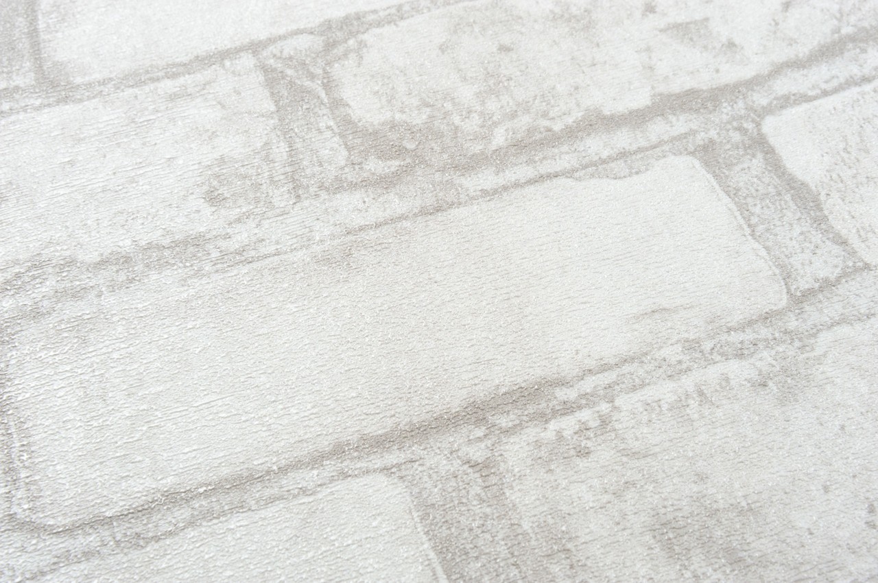 Hot Embossed wallpaper on Non-Woven Base Vinil Brick SHT 1-1358 Light Gray 10,05 x 1,06 m