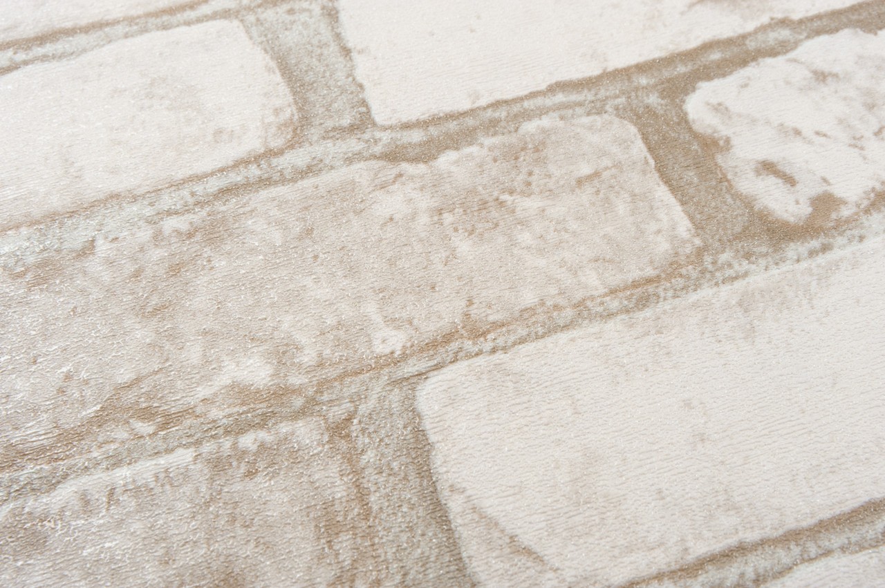 Hot Embossed wallpaper on Non-Woven Base Vinil Brick SHT 2-1358 Beige-gray 10,05 x 1,06 m