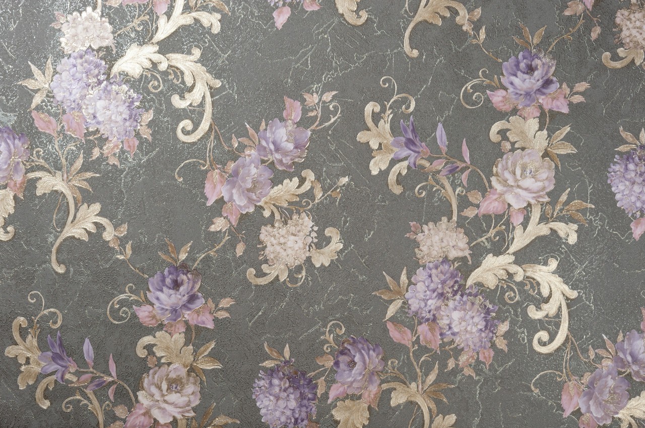 Hot Embossed wallpaper on Non-Woven Base Vinil Agava SHT 7-1405 Dark Gray 10,05 x 1,06 m