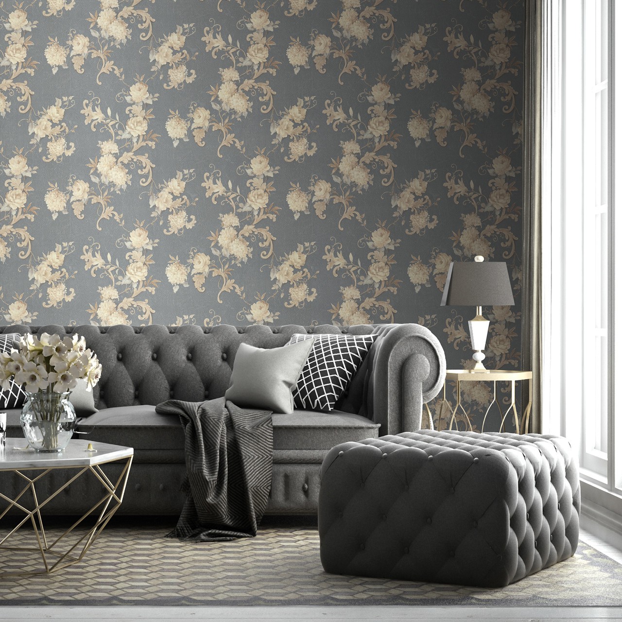 Hot Embossed wallpaper on Non-Woven Base Vinil Agava SHT 5-1405 Beige 10,05 x 1,06 m