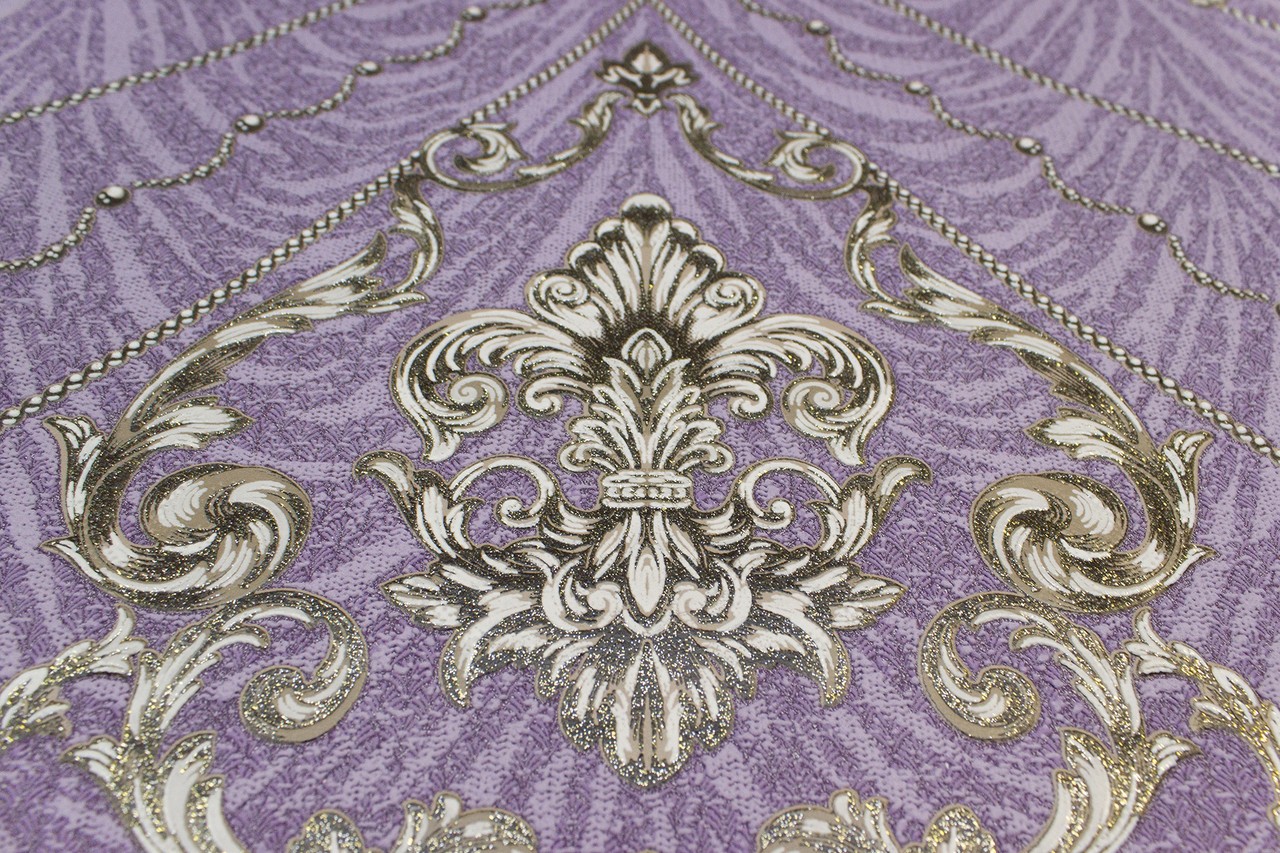 Vinyl Foam wallpaper on non-woven base Vinil Lankaran  DHS-1416/6 Purple 10,05*1,06 m